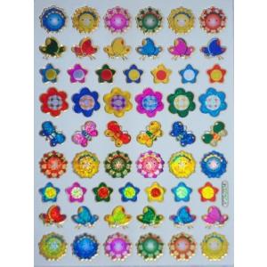 きらきらシール　花　蝶々　021