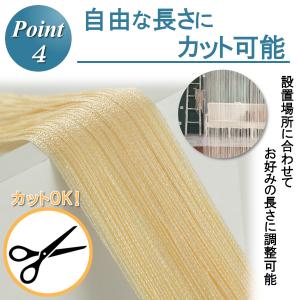 カーテン 紐 ひも のれん 200cm ストリ...の詳細画像4