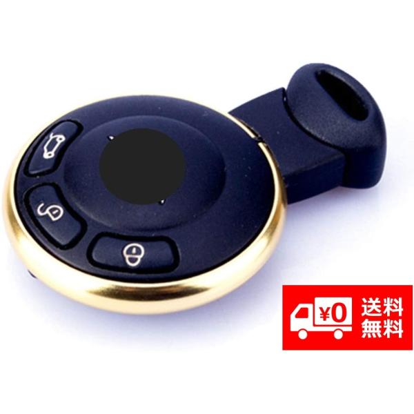 ミニクーパー スマート キーリング BMW アルミ キーカバー (ゴールド) MINI カスタム 外...