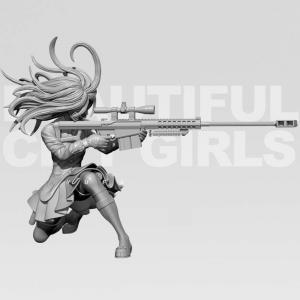 1/35 WW2 ナチス ドイツ軍 セクシー 女性狙撃兵士 スナイパー 未