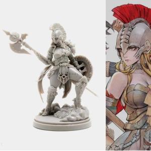 38mm 1/35 KINGDOM DEATH キングダム・デス Gladiatorr Echoes of Death 2KD グラディエーター・エコーズ・オブ・デス 2KD 女性戦士 未塗装 レジン製 フィギュア｜monobase2021