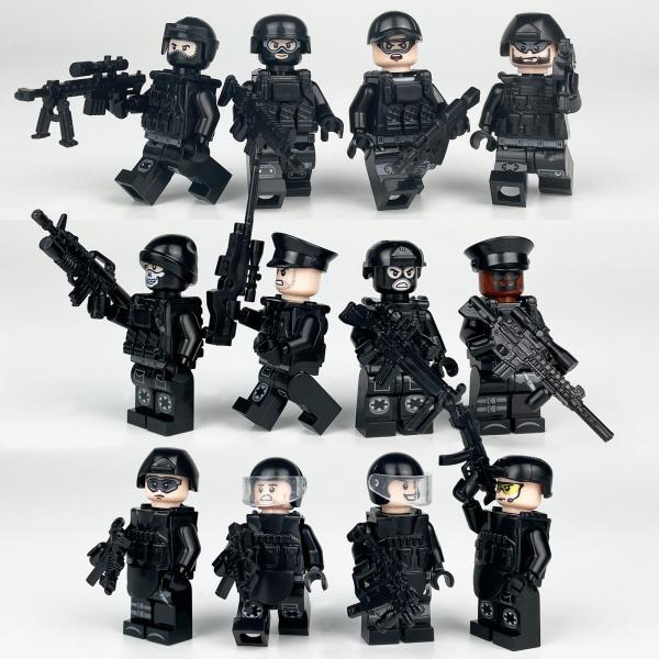 LEGO レゴ 互換品 SWAT 特殊部隊 フル装備 大量武器パーツ ミニフィグ 12体セット