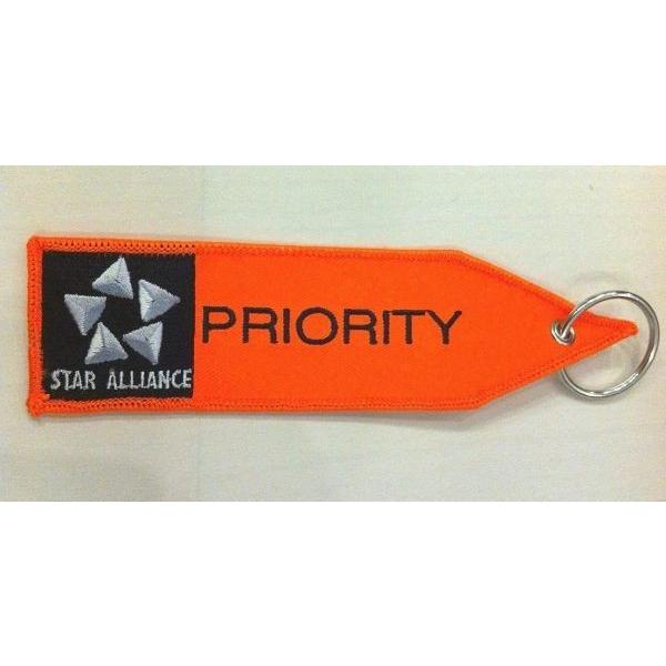 スターアライアンス 布製 プライオリティ タグ 優先! 社外品 スーツケース かばんに 刺繍 タグ ...