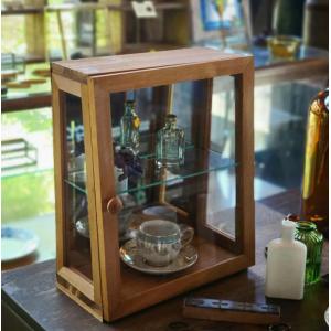 アンティーク　飾り棚　ショーケース(木製/ガラス/鏡) ガラスキャビネット ディスプレイケース 整理棚 飾り棚 ショーケース