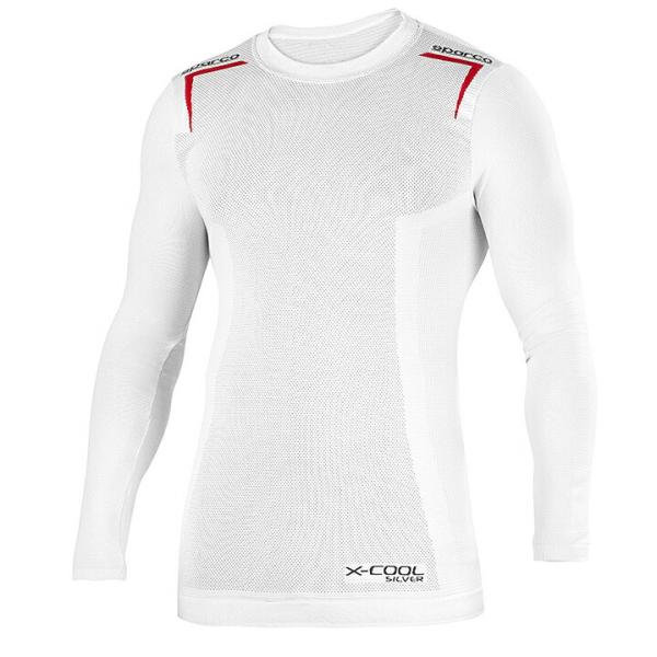 SPARCO スパルコ K-CARBON ロングスリーブ ホワイト×レッド アンダーウェア レーシン...