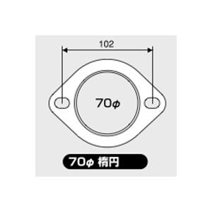 JURAN ジュラン マフラーガスケット スタンダードタイプ 70mm径 楕円