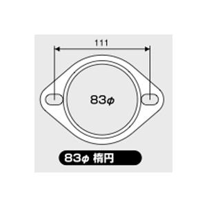 JURAN ジュラン マフラーガスケット カーボンタイプ 83mm径 楕円