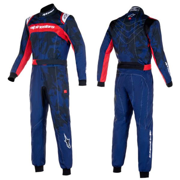 アルパインスターズ KMX-9 V3S SUIT GRAPHIC5 ネイビー×レッド キッズ レーシ...