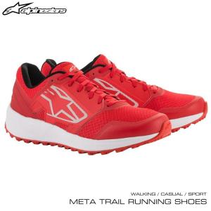 アルパインスターズ META TRAIL RUNNING SHOES レッド×ホワイト(32)