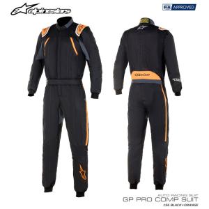 アウトレットセール！ 2019-21モデル アルパインスターズ GP PRO COMP SUIT ブラック×オレンジ (156) レーシングスーツ FIA8856-2000公認モデル (3352019-156)｜monocolle