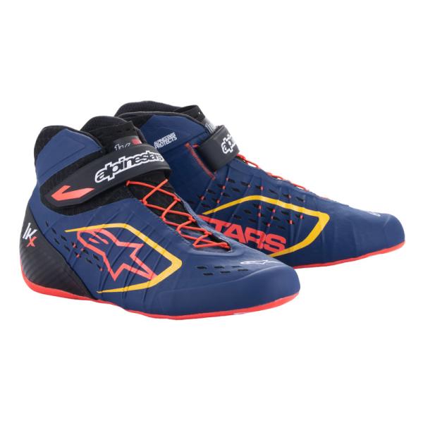 在庫限り：アルパインスターズ レーシングシューズ TECH1-KX V2 ブルー×レッド×イエロー(...
