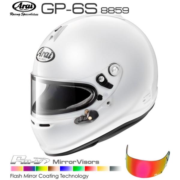 Arai ヘルメット GP-6S 8859 + Fmvミラーバイザーセット SNELL SA/FIA...