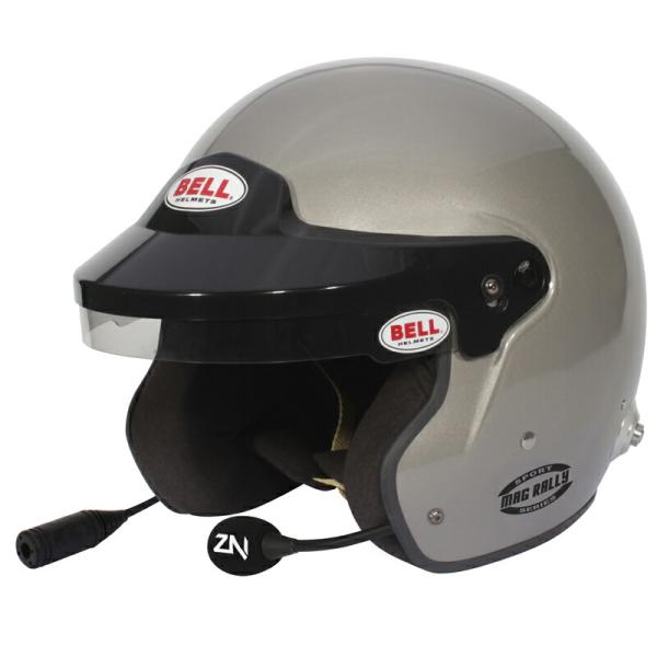 BELL RACING MAG RALLY HANS TITANIUMT SILVER METALL...