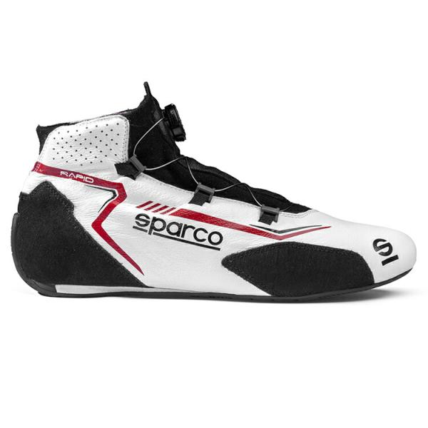 SPARCO スパルコ RAPID ROTOR レーシングシューズ ホワイト×ブラック FIA885...