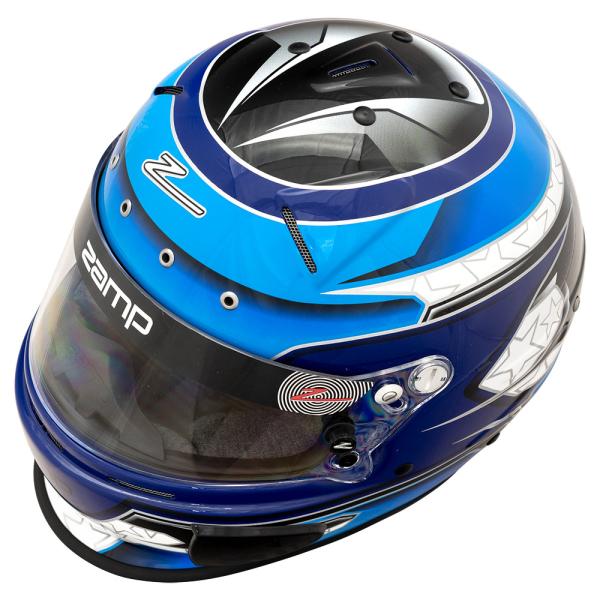 Zamp Helmet RZ-70E Switch Blue/Light Blue Graphic ...