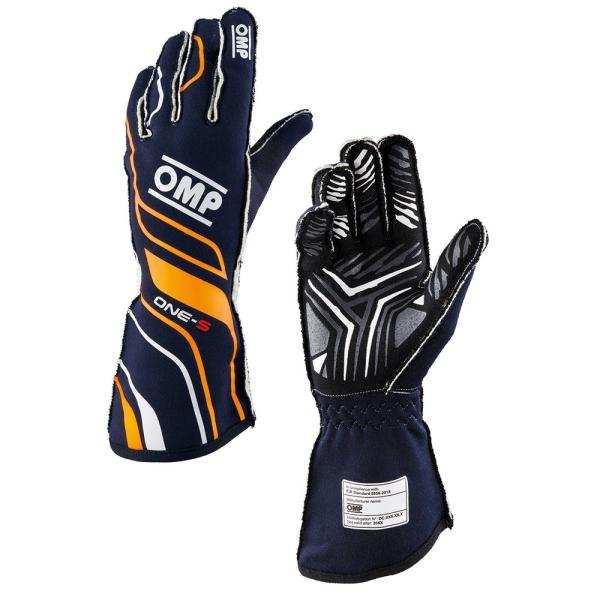 OMP ONE-S GLOVE MY2020 ネイビーブルー×オレンジ(BA) レーシンググローブ ...