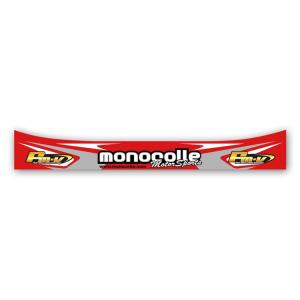 monocolle オリジナルバイザーステッカー monocolle×FMVロゴ レッド アライGP6/GP5バイザー専用 1枚｜monocolle