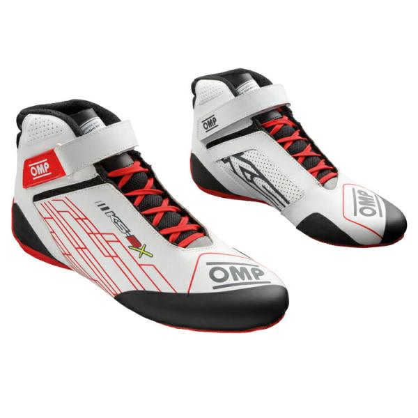 2026 NEWモデル！ OMP KS-2X FIA SHOES ホワイト×レッド(220) レーシ...