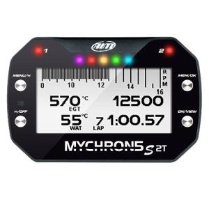 AIM MYCHRON5S 2T 25Hz GPS ラップタイマー データーロガーキット 温度センサ入力2chタイプ (M5S2)｜monocolle