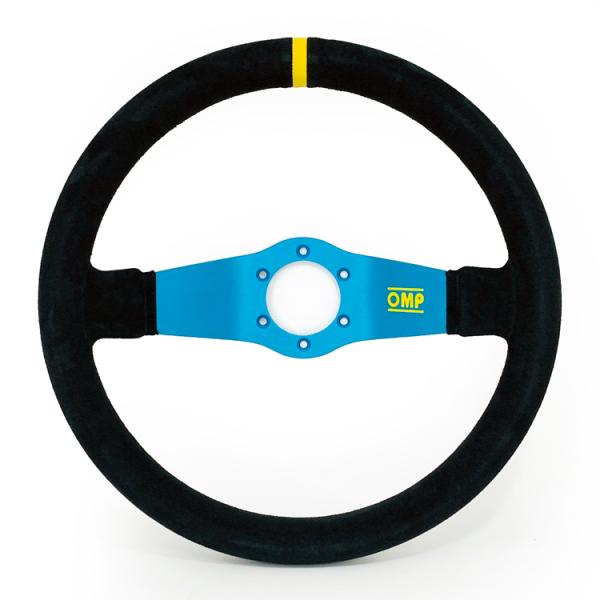 OMP ステアリング OD1951-240 RALLY 350mm ブルースポーク×ブラックスウェー...