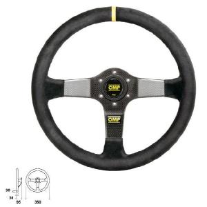 OMP ステアリング OD1951-240 RALLY 350mm ブルースポーク×ブラック