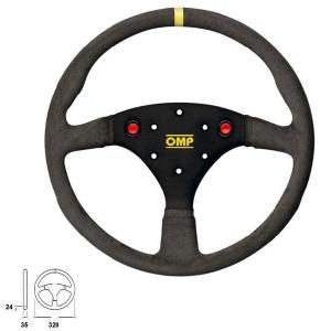 OMP ステアリング OD1980-071 WRC ブラック レザー イエロー