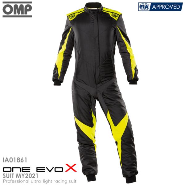 OMP ONE EVO X SUIT MY2021 ブラック×イエロー (178) レーシングスーツ...