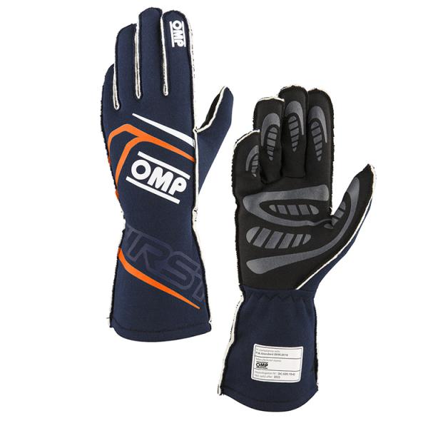 2024NEWモデル！OMP FIRST GLOVE ネイビー×オレンジ MY2024 レーシンググ...