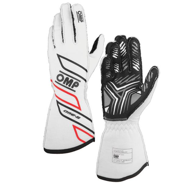 OMP ONE-S GLOVE ホワイト(020) レーシンググローブ FIA公認8856-2018...