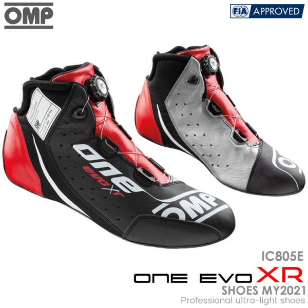 OMP ONE EVO XR SHOES MY2021 ブラック×シルバー×レッド(172) レーシ...