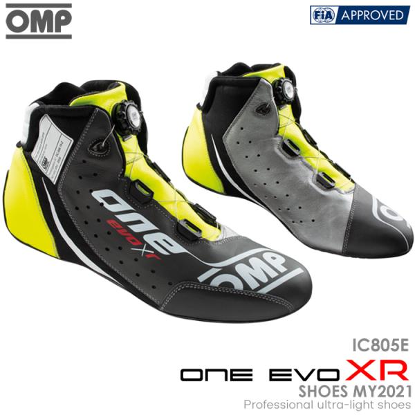 在庫限り：OMP ONE EVO XR SHOES MY2021 ブラック×シルバー×イエロー(37...
