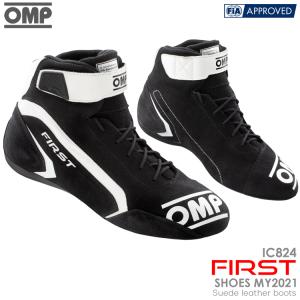 OMP FIRST SHOES MY2021 ブラック×ホワイト(071) レーシングシューズ FIA公認8856-2018 BLACK×WHITE (IC/824071)｜monocolle