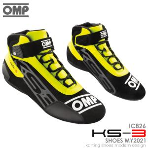 OMP KS-3 SHOES MY2021 ブラック×イエロー(178) レーシングシューズ レーシングカート・走行会用 (IC826178)｜monocolle