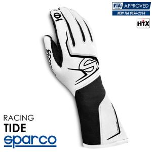 SPARCO スパルコ TIDE GLOVE ホワイト×ブラック レーシンググローブ FIA8856-2018公認 (01356_BINR)｜monocolle