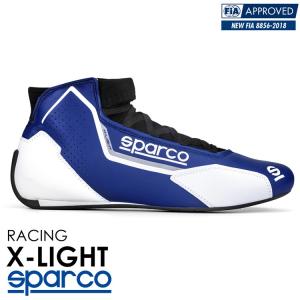 SPARCO スパルコ レーシングシューズ X-LIGHT ブルー×ホワイト FIA8856-2018公認 (01283_BMBI)｜monocolle
