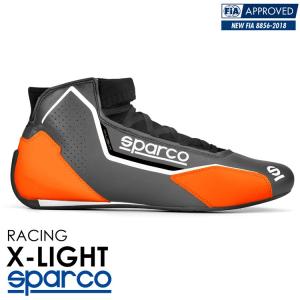 SPARCO スパルコ レーシングシューズ X-LIGHT グレー×オレンジ FIA8856-2018公認 (01283_GRAF)｜monocolle