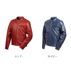 【送料無料★デグナー認定WEB正規代理店】 デグナー DEGNER 金襴レザージャケット 肩・肘・背中・胸プロテクター標準装備 鉄流水雪輪 レッド ネイビー 21SJ-14K｜monodirect