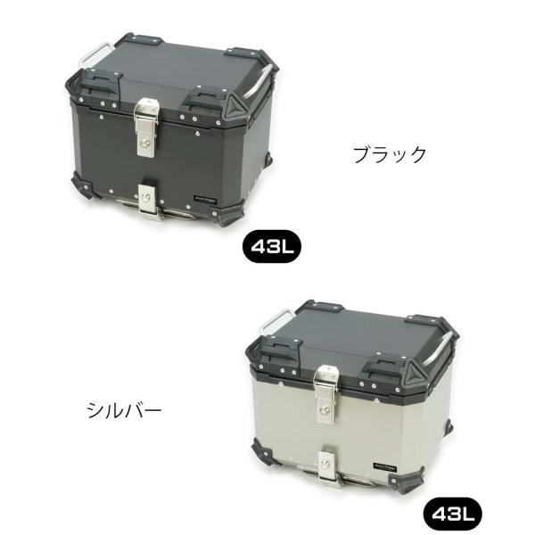 ラフアンドロード RY89003 RALLY890 アルミトップケース43 汎用品 容量43L RO...