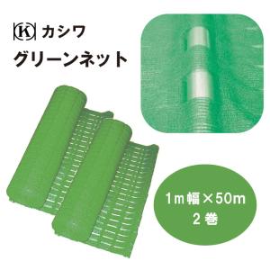 グリーンネット 幅1m × 50m ポリエチレン 仮囲い ネット支柱 ロープ