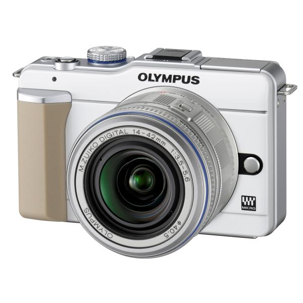 OLYMPUS ミラーレス一眼 PEN E-PL1レンズキット ホワイト E-PL1 LKIT WH...