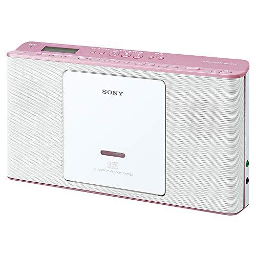 ソニー CDラジオ ZS-E80 : FM/AM/ワイドFM対応 語学学習用機能搭載 ピンク ZS-...