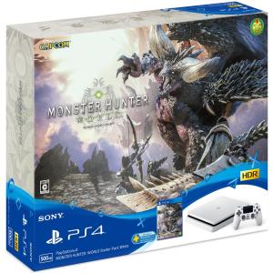 PlayStation 4 MONSTER HUNTER: WORLD Starter Pack White (CUHJ-10023)【メーカー生産終 プレイステーション4本体の商品画像