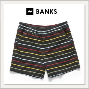 BANKS(バンクス) ENROLLED WALKSHORT(マルチストライプ柄ウォークショーツ)[ショートパンツ/短パン][街履きズボン][水着/ボードショーツ][メンズ/男性用]