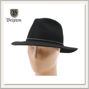 BRIXTON(ブリクストン)WESLEY FEDORA HAT(ウェスレーフェドーラハット) BLACK(ブラック/黒)[中折れ帽子/ストロー][メンズ/レディース]｜monofactory