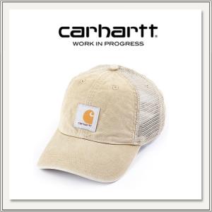 CARHARTT(カーハート)BUFFALO CAP(バッファローキャップ)TAN(タン/ベージュ)[ウォッシュ加工/コットン/メッシュ][スナップバック/調整可能][メンズ/男性用]｜monofactory