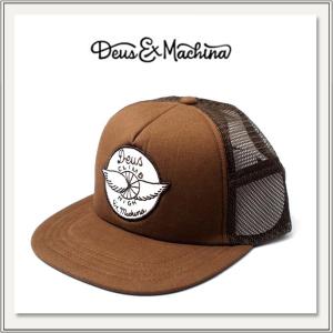 DEUS EX MACHINA(デウス・エクス・マキナ）CLIMB HIGH TRUCKER CAP-GUINESS-(クライムハイメッシュキャップ-茶-)[ワッペン帽子][メンズ/レディース兼用]｜monofactory