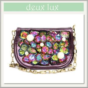 Deux Lux(デュラックス)/結婚式や二次会にも最適!きらきらメッセンジャーバッグ![Seychelle Messenger][Violetヴァイオレット(紫系)]｜monofactory