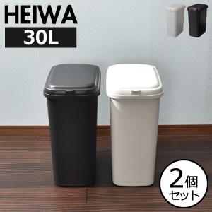 ゴミ箱 おしゃれ キッチン 蓋付きゴミ箱 分別 大容量 スリム 30リットル 30L ダストボックス リビング 防臭 袋が見えない 平和工業 エコペール 30L 2個セット