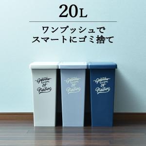 ゴミ箱 おしゃれ 北欧 キッチン フタ付き スリム 20リットル 袋が見えない 袋止め ごみ箱 ダストボックス ペット インテリア雑貨 平和工業 スライドペール 20L｜monogallery