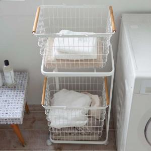 ランドリーワゴン おしゃれ 2段 スリム 約奥...の詳細画像3